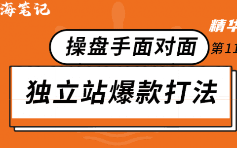 独立站爆款模式SOP丨操盘手面对面第11期精华